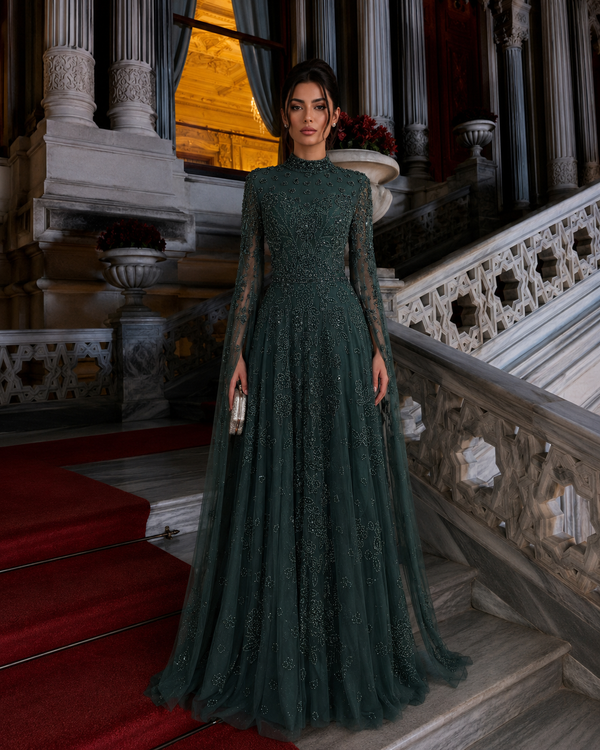 Lulua Couture Evening Dress - Emerald