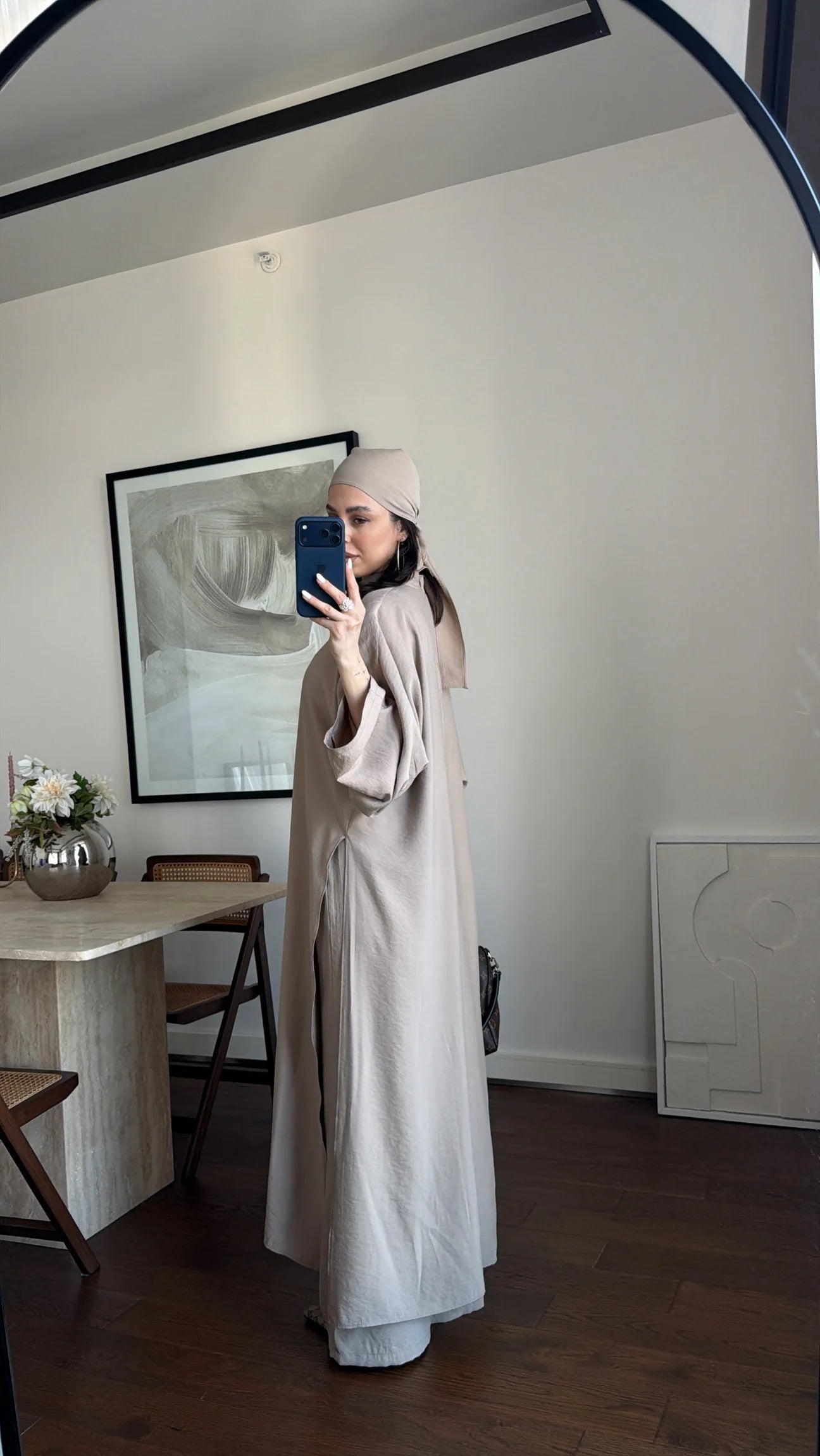 Bandana Detail Three-Piece Co-ord Set- beige