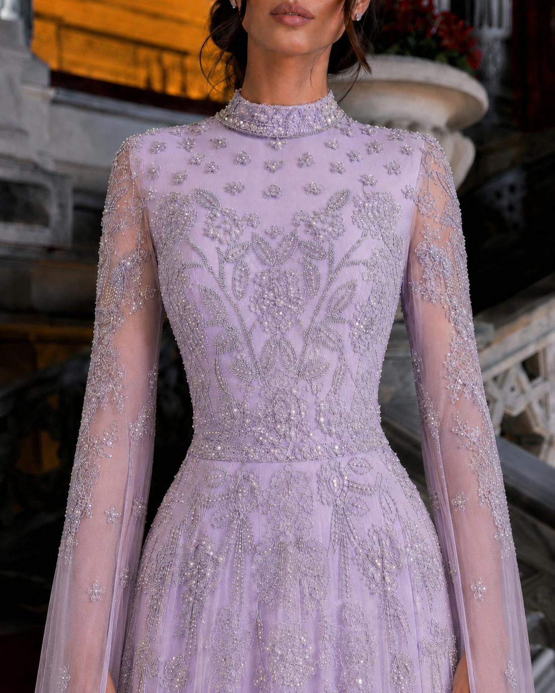 Lulua Couture Evening Dress - Lilac