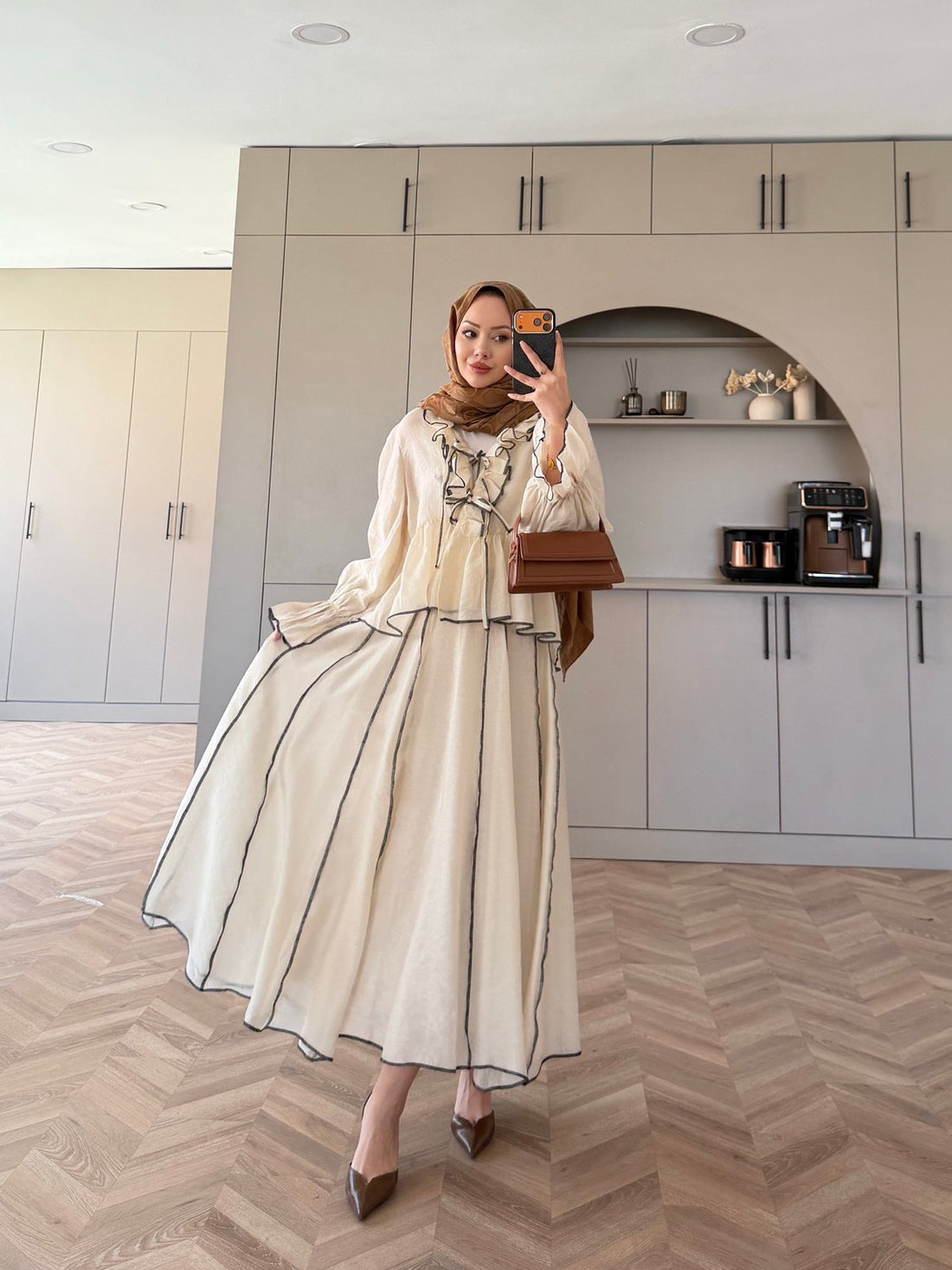 Felis Beige Ruffle Skirt Set - Two-Piece Tulle Maxi Outfit