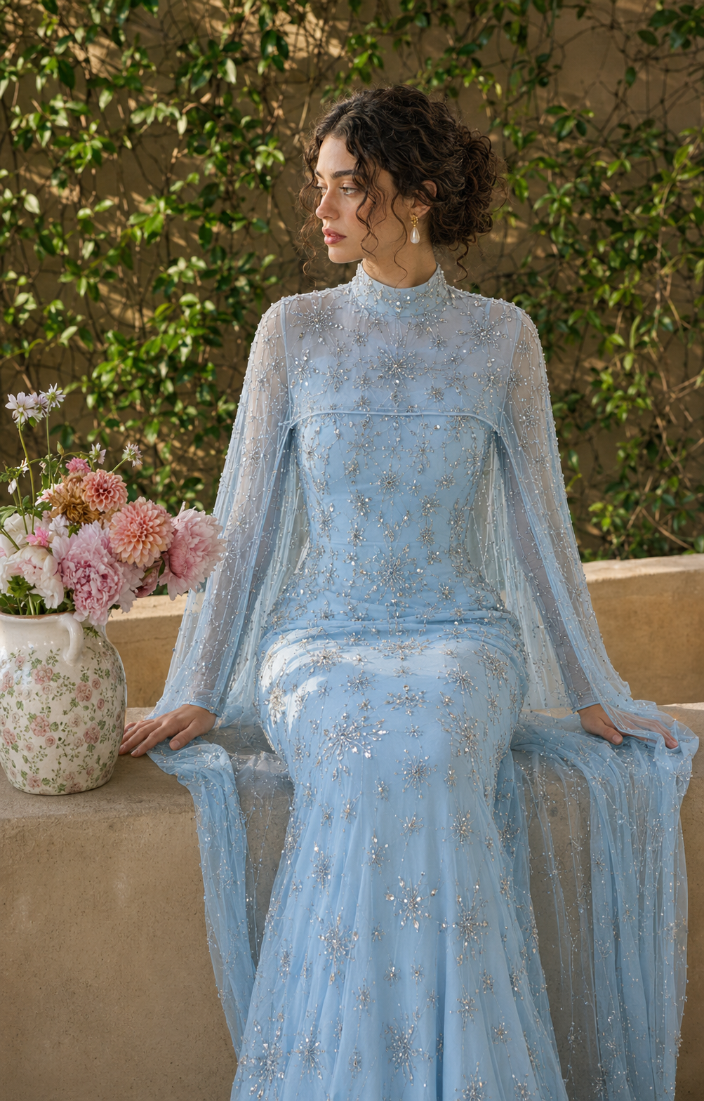 Celestia Couture Evening Dress - Blue