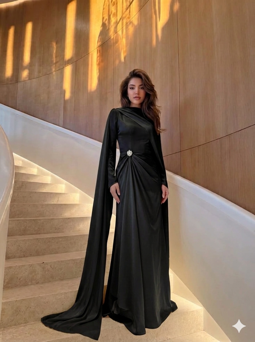 Seraphine Evening Gown- Black