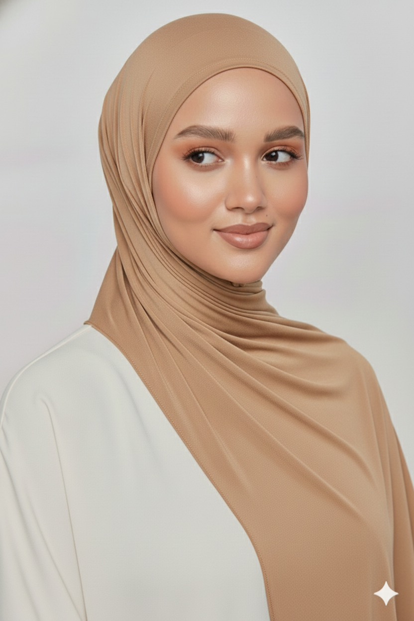 Desert Sand Premium Viscose Jersey Shawl | Luxurious Drape, Non-Slip Fabric