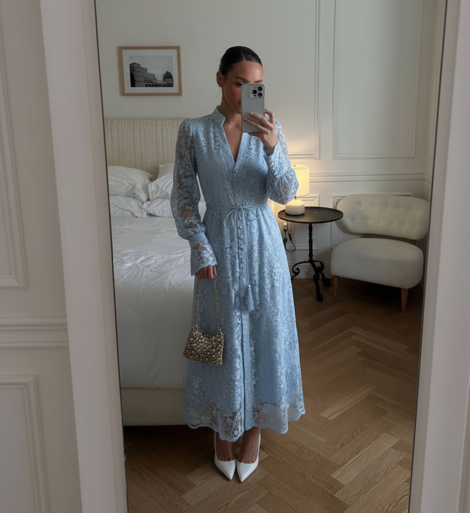 Luxury Embroidery Flower Dress