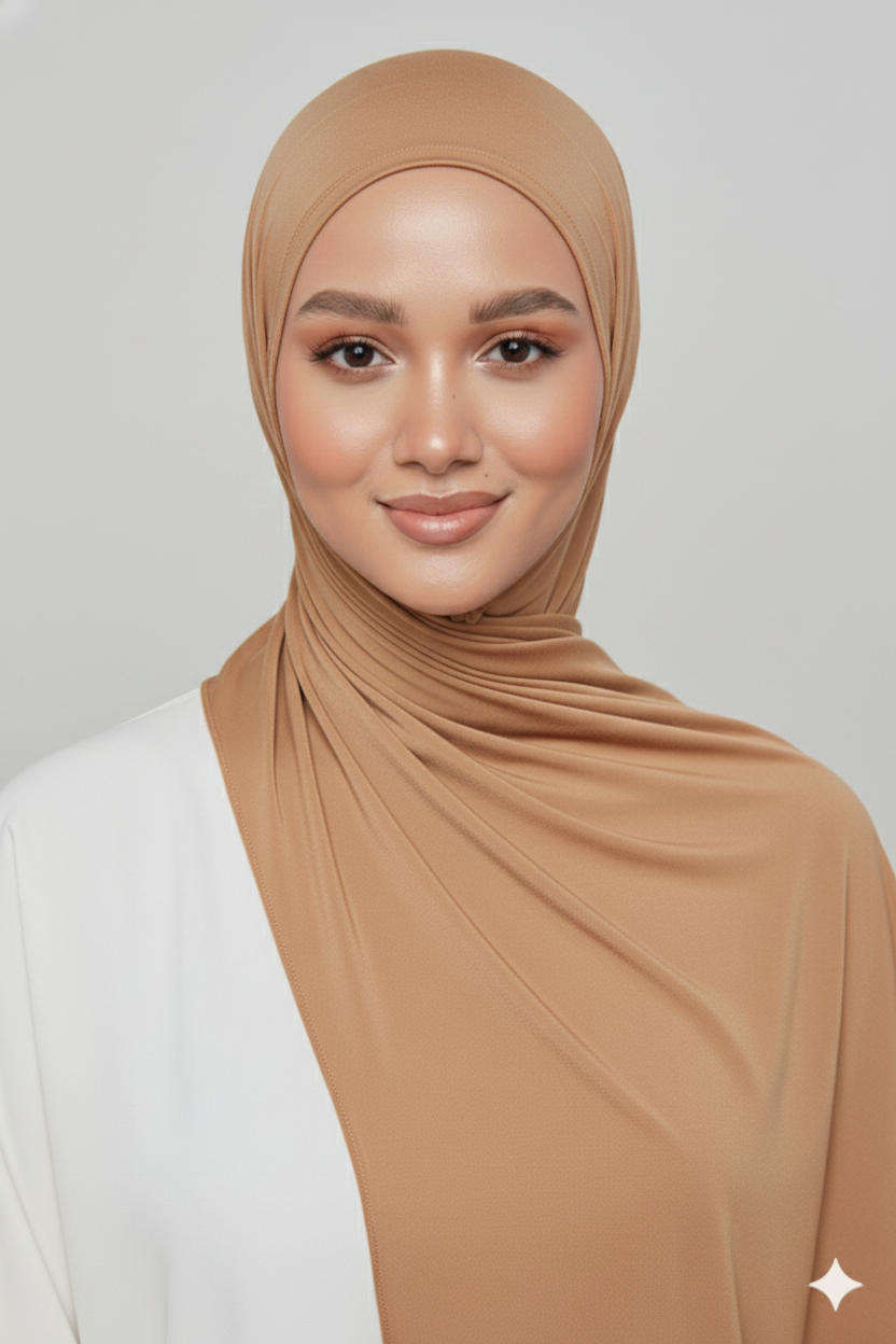 Desert Sand Premium Viscose Jersey Shawl | Luxurious Drape, Non-Slip Fabric