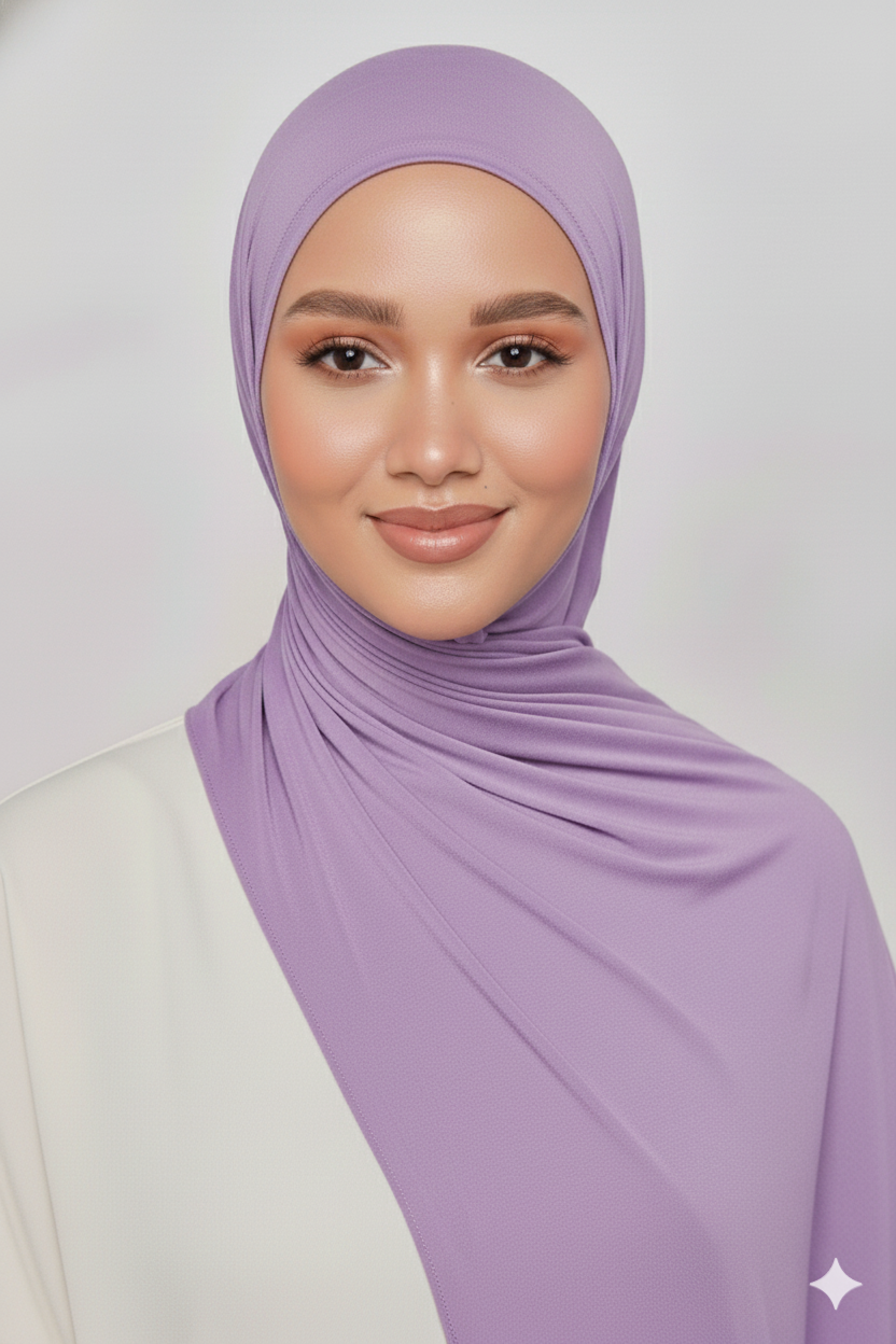 Sweet Lavender Premium Viscose Jersey Shawl | Luxurious Drape, Non-Slip Fabric