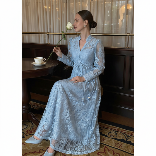 Luxury Embroidery Flower Dress