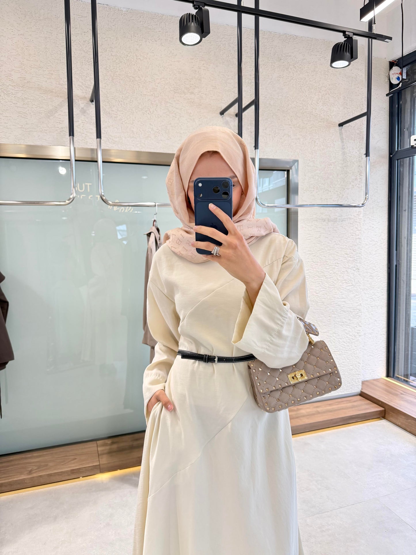 Patra Belted Maxi Dress – Ecru (Tencel Fabric)