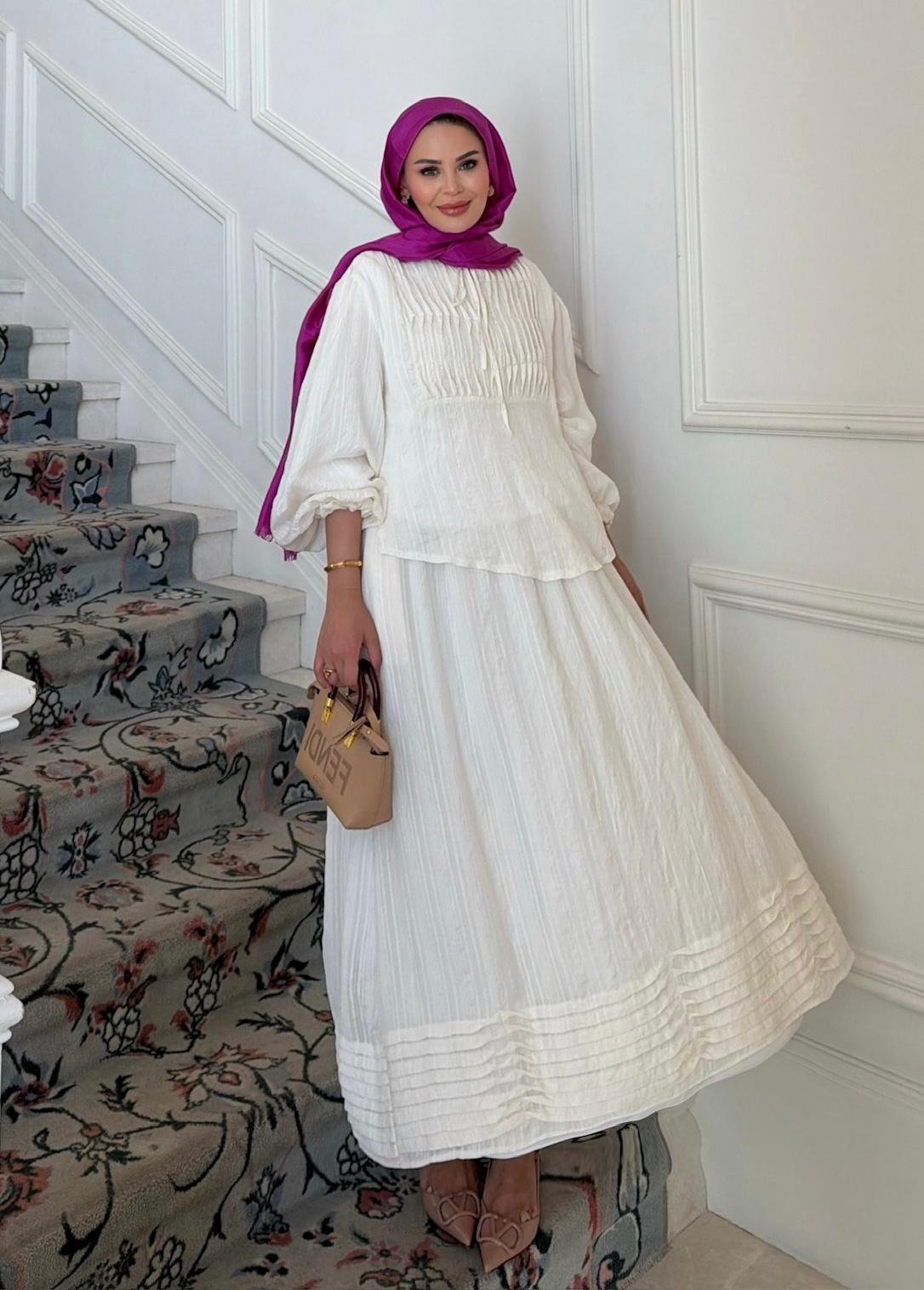 Sabo Skirt Set – Ecrou Colour Two-Piece Outfit