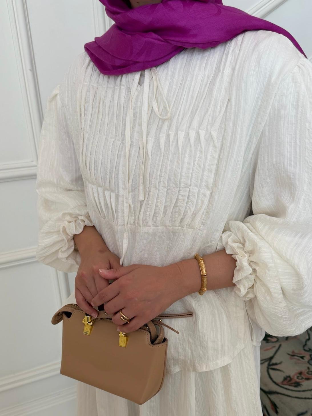 Sabo Skirt Set – Ecrou Colour Two-Piece Outfit