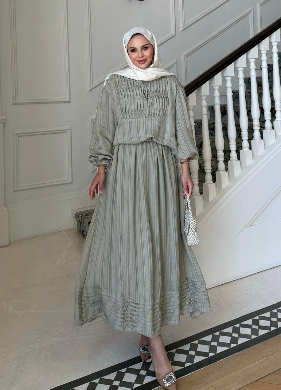 Sabo Skirt Set – Mint Green Colour Two-Piece Outfit