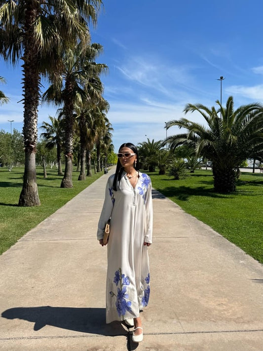 Lotus Off-White Viscose Maxi Oversized Dress