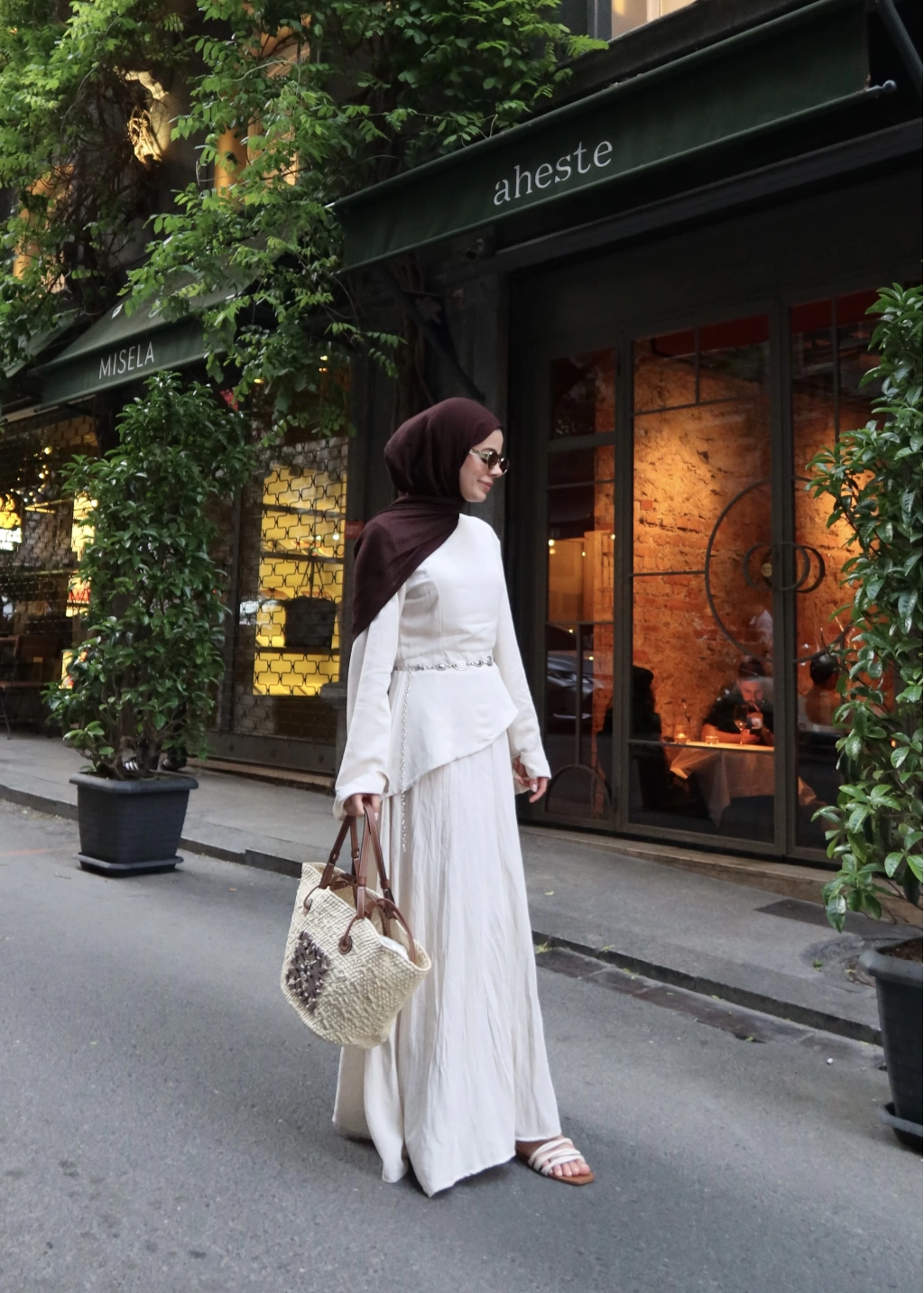 Ecru Asymmetric Linen Co-Ord Set
