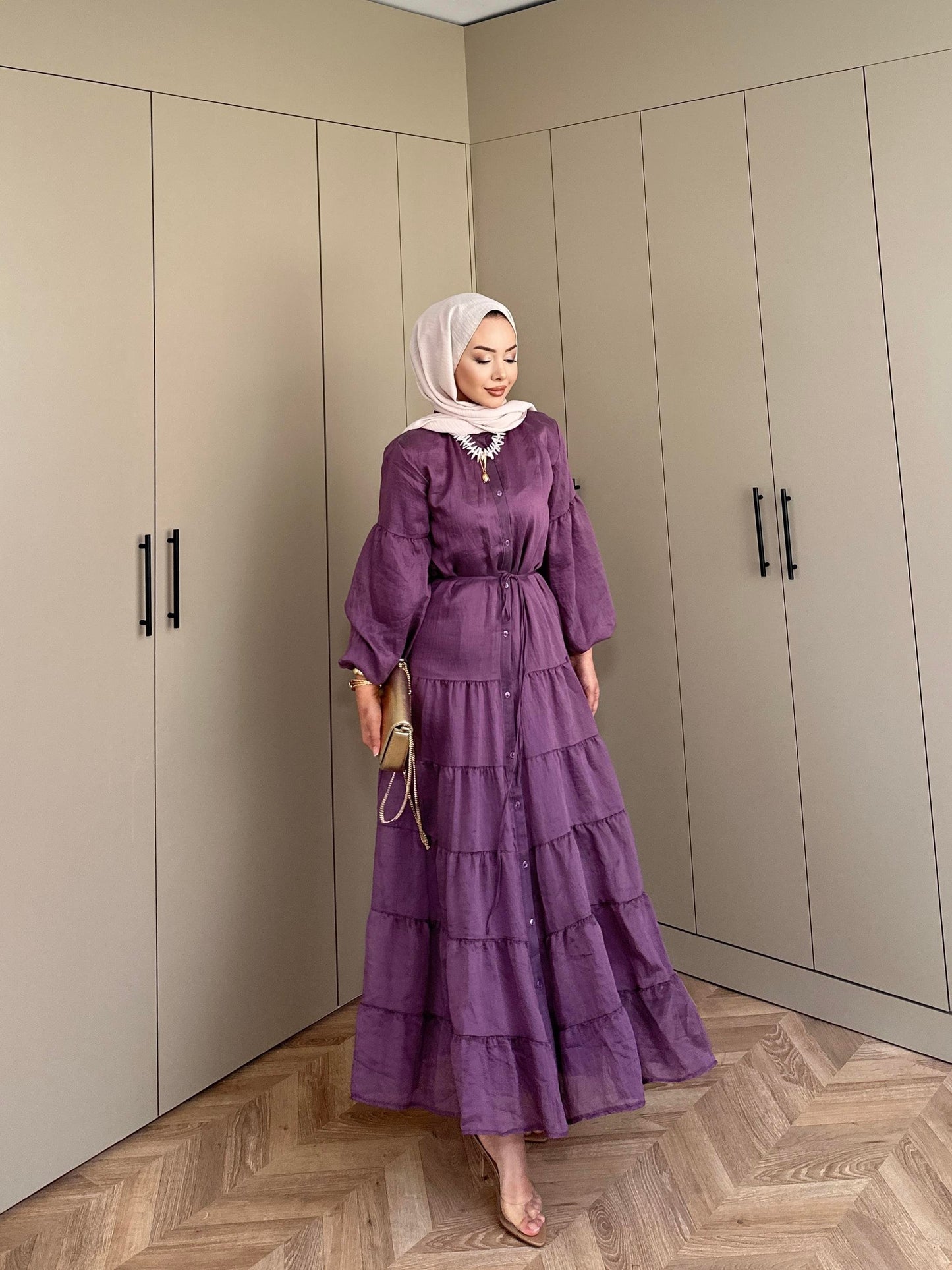 Purple Layered Maxi Dress