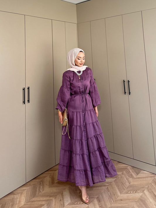 Purple Layered Maxi Dress