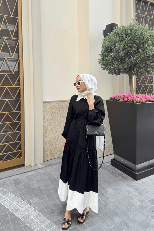 Poplin Black Dress