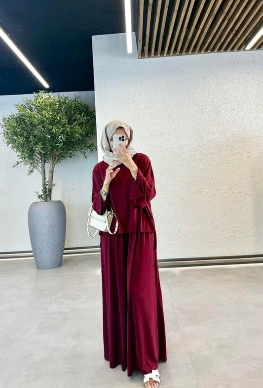 Osho Casual Modal Sets- Burgundy
