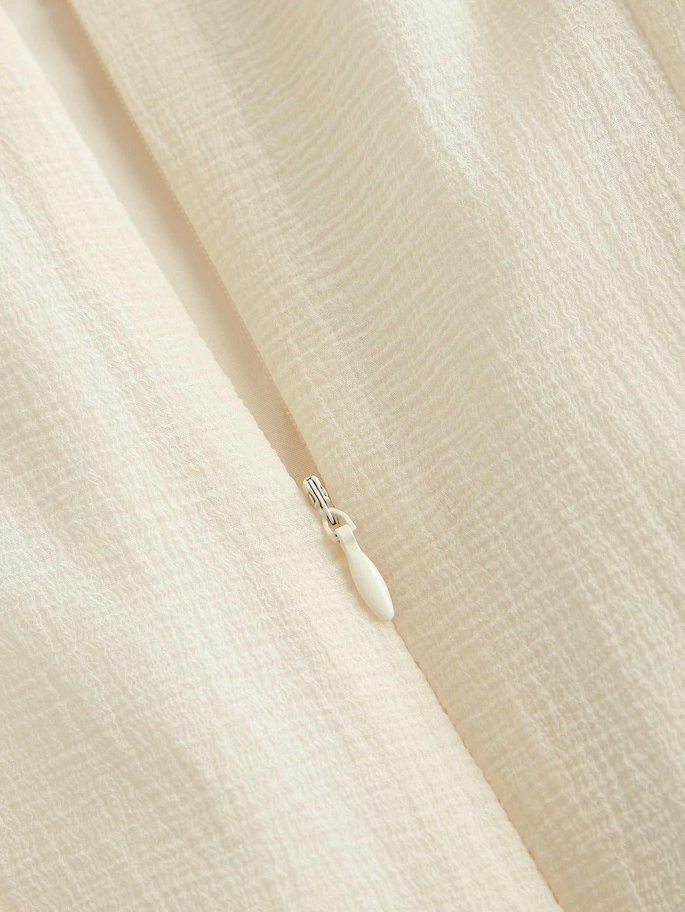 White Long‑Sleeve Flared Midi Dress with Button Flare Sleeves