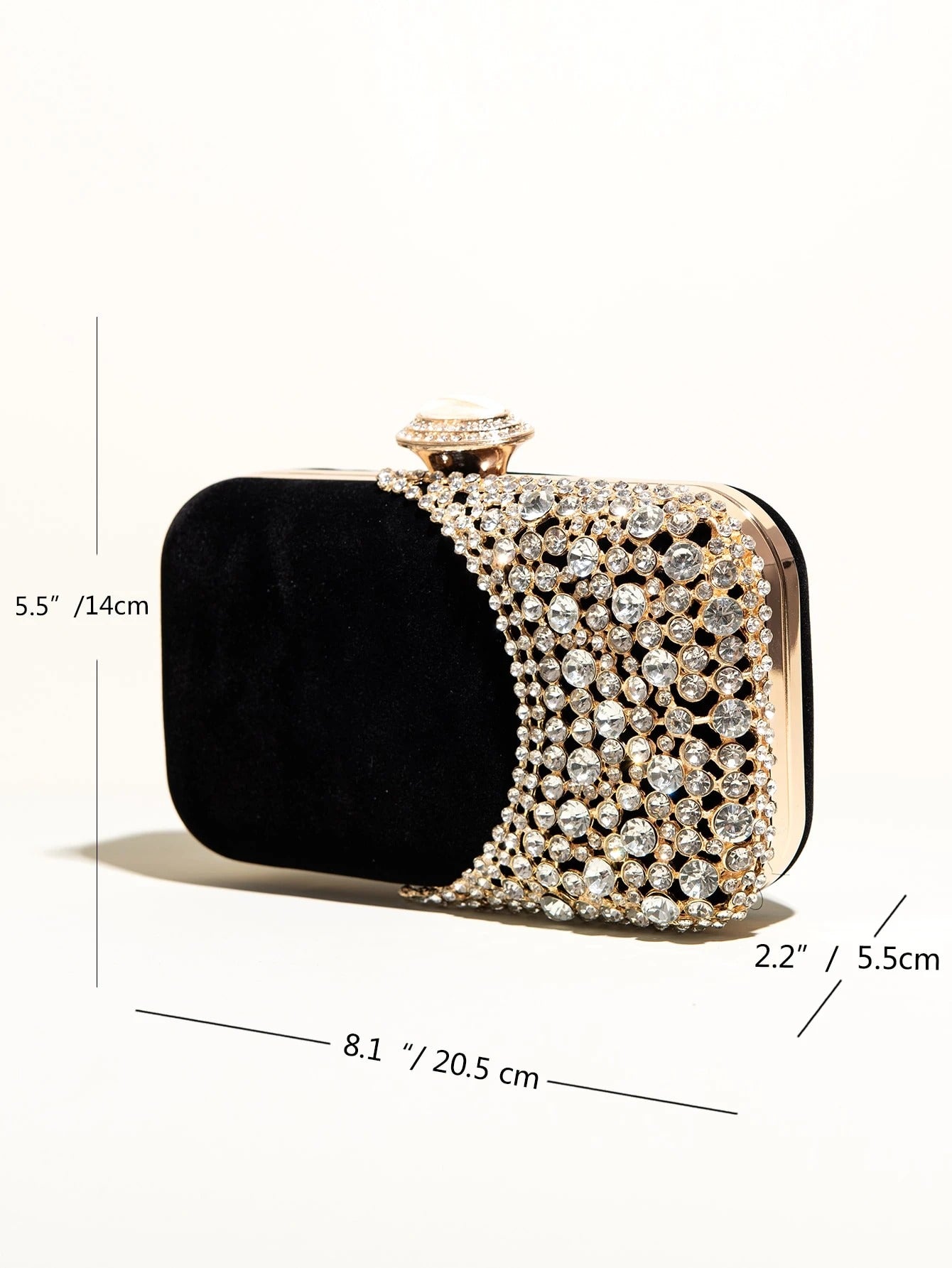 Mini Rhinestone Decor Chain Box Bag
