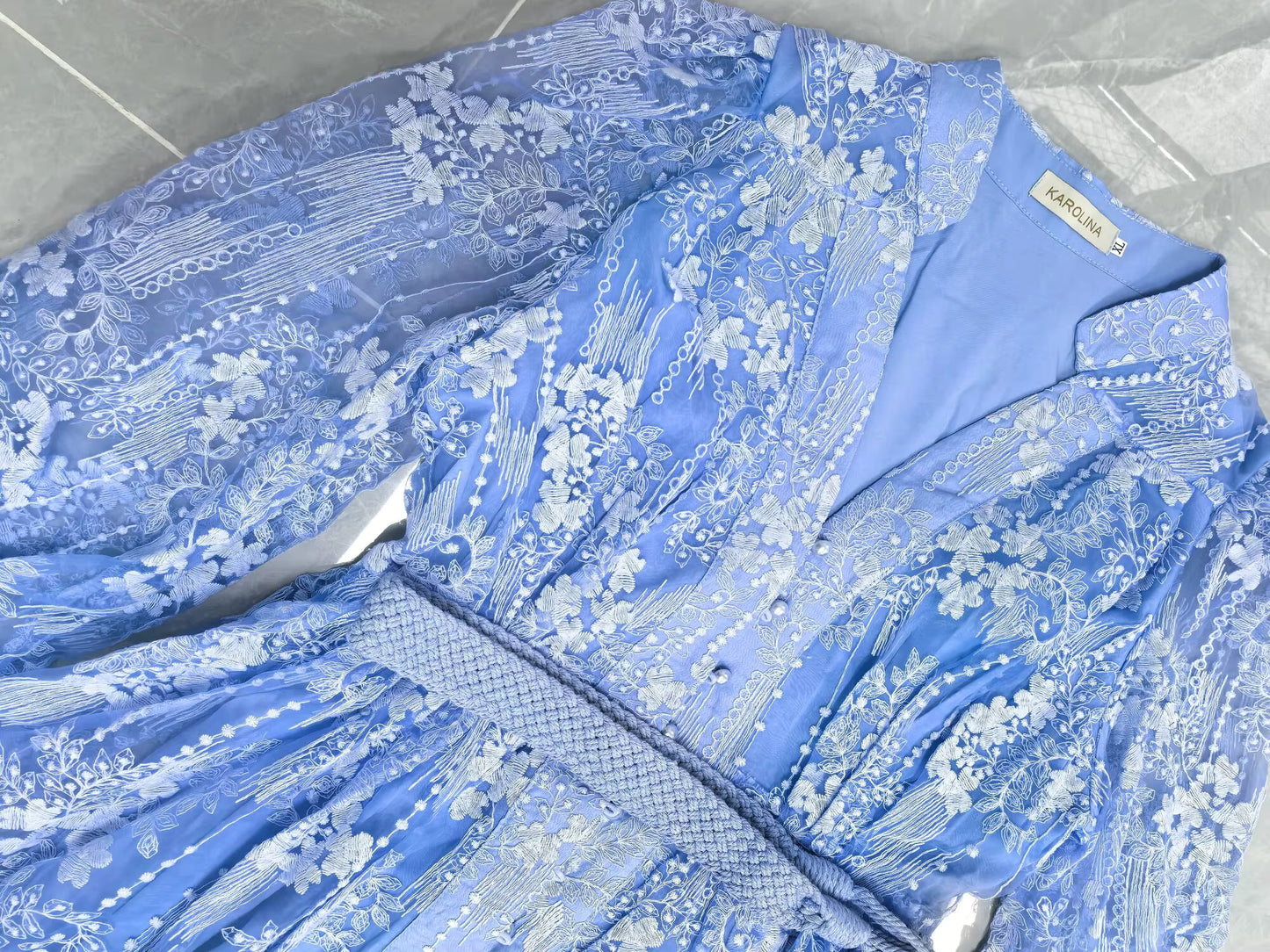 Luxury Embroidery Flower Dress