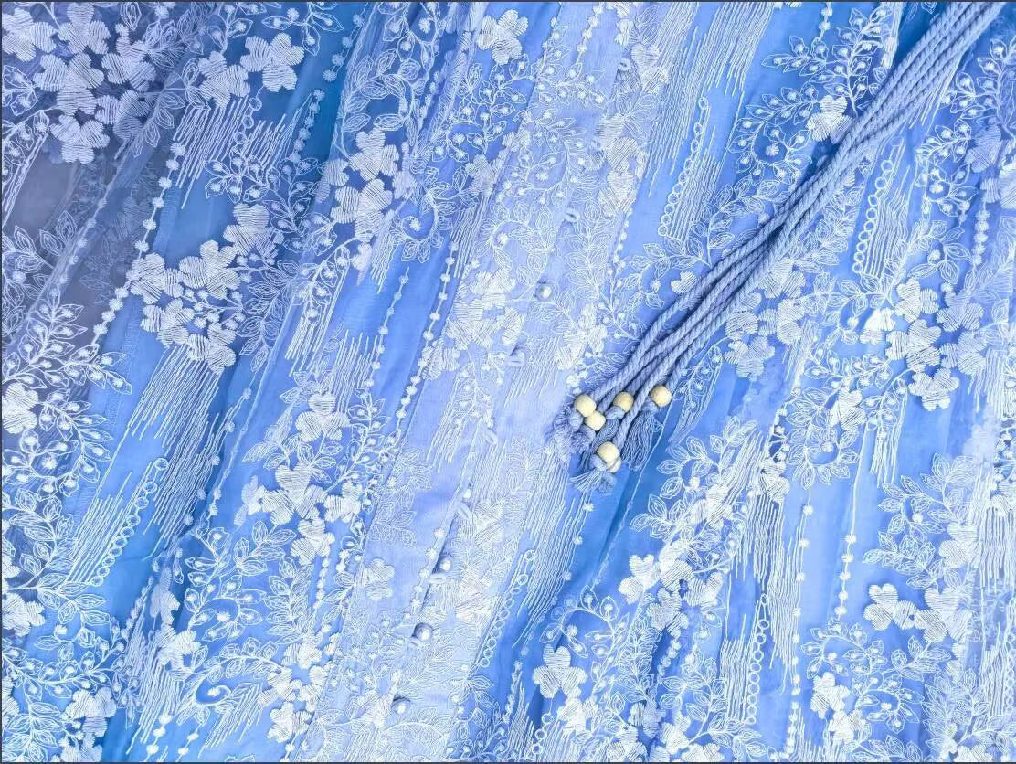 Luxury Embroidery Flower Dress