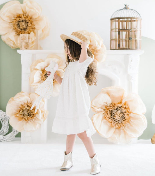 Beige Hand-Dyed Giant Tissue Paper Flower Backdrop Decoration