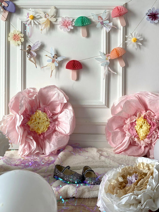 Blush Hand-Dyed Giant Tissue Paper Flower Backdrop Decoration