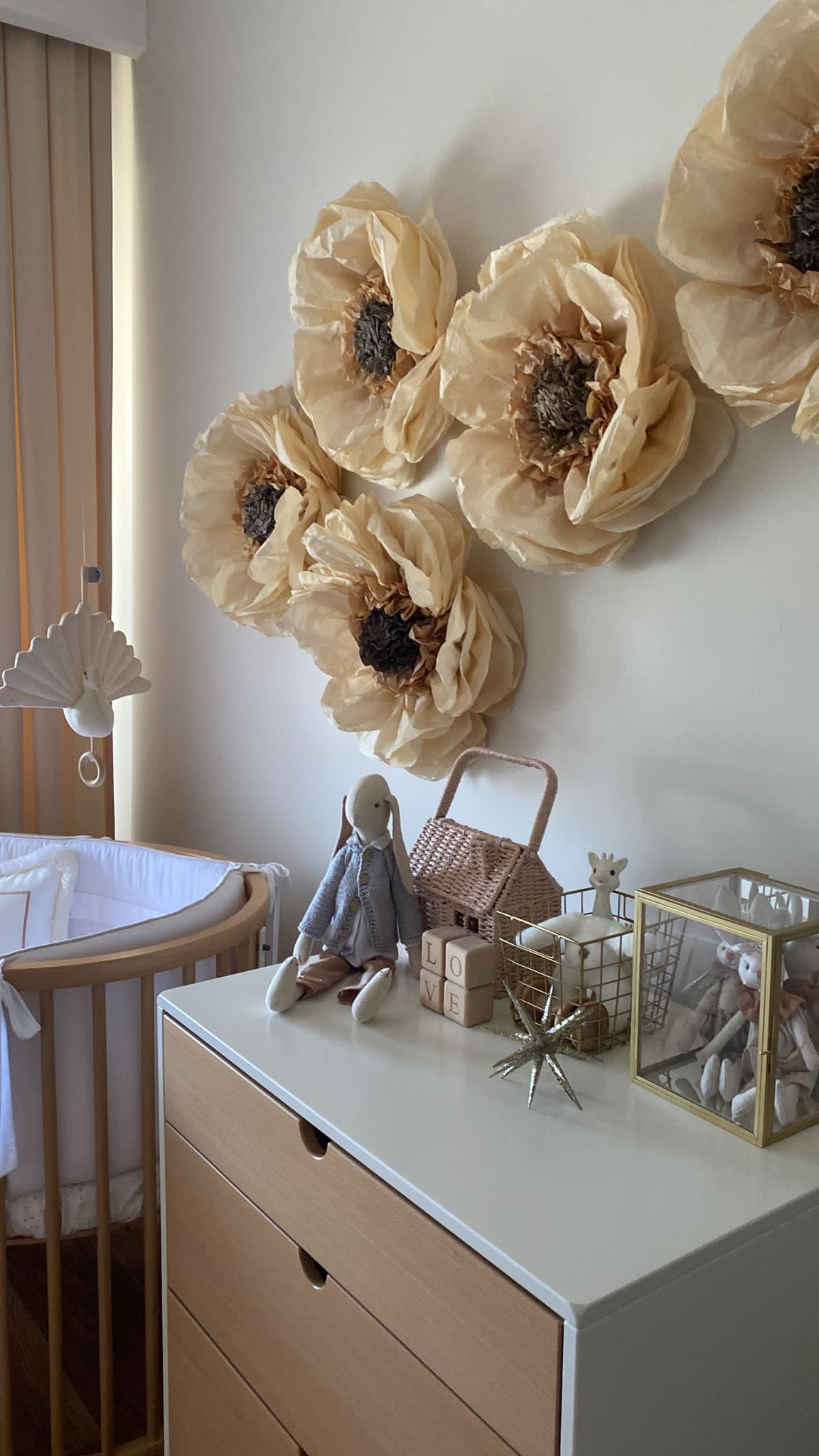 Dove Hand-Dyed Giant Tissue Paper Flower Backdrop Decoration