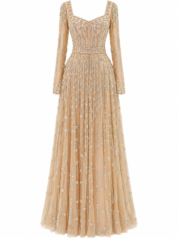 Couture Thuraya Evening Dress - Salmon