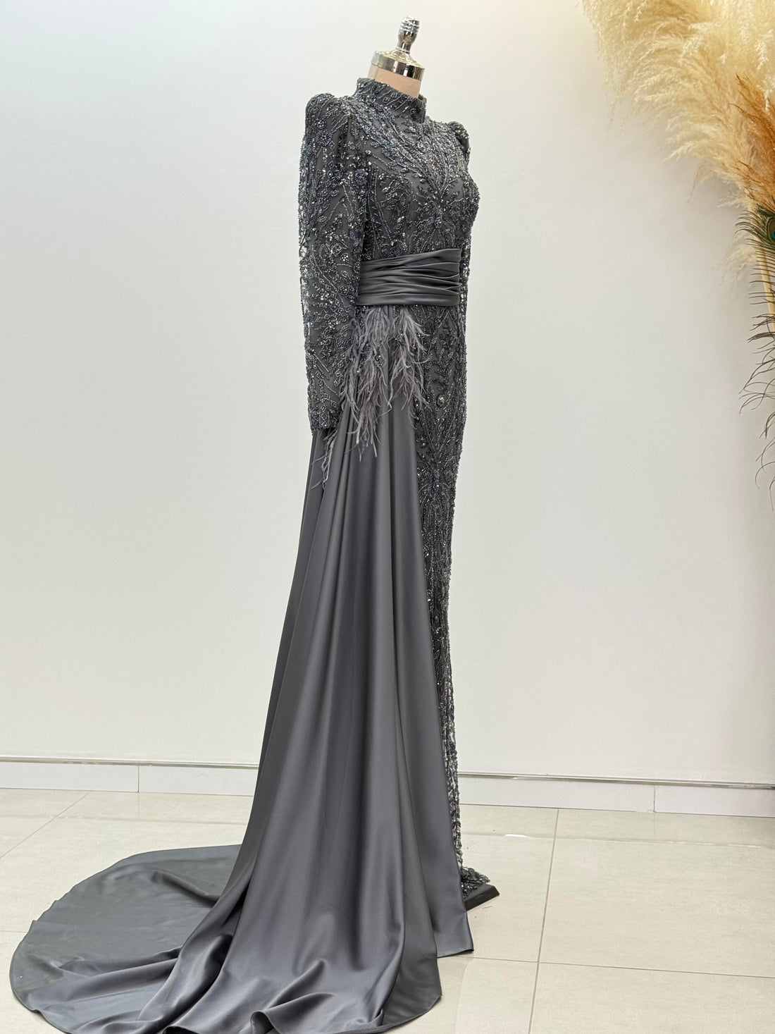 Alessa Evening Dress - Anthracite - view 3