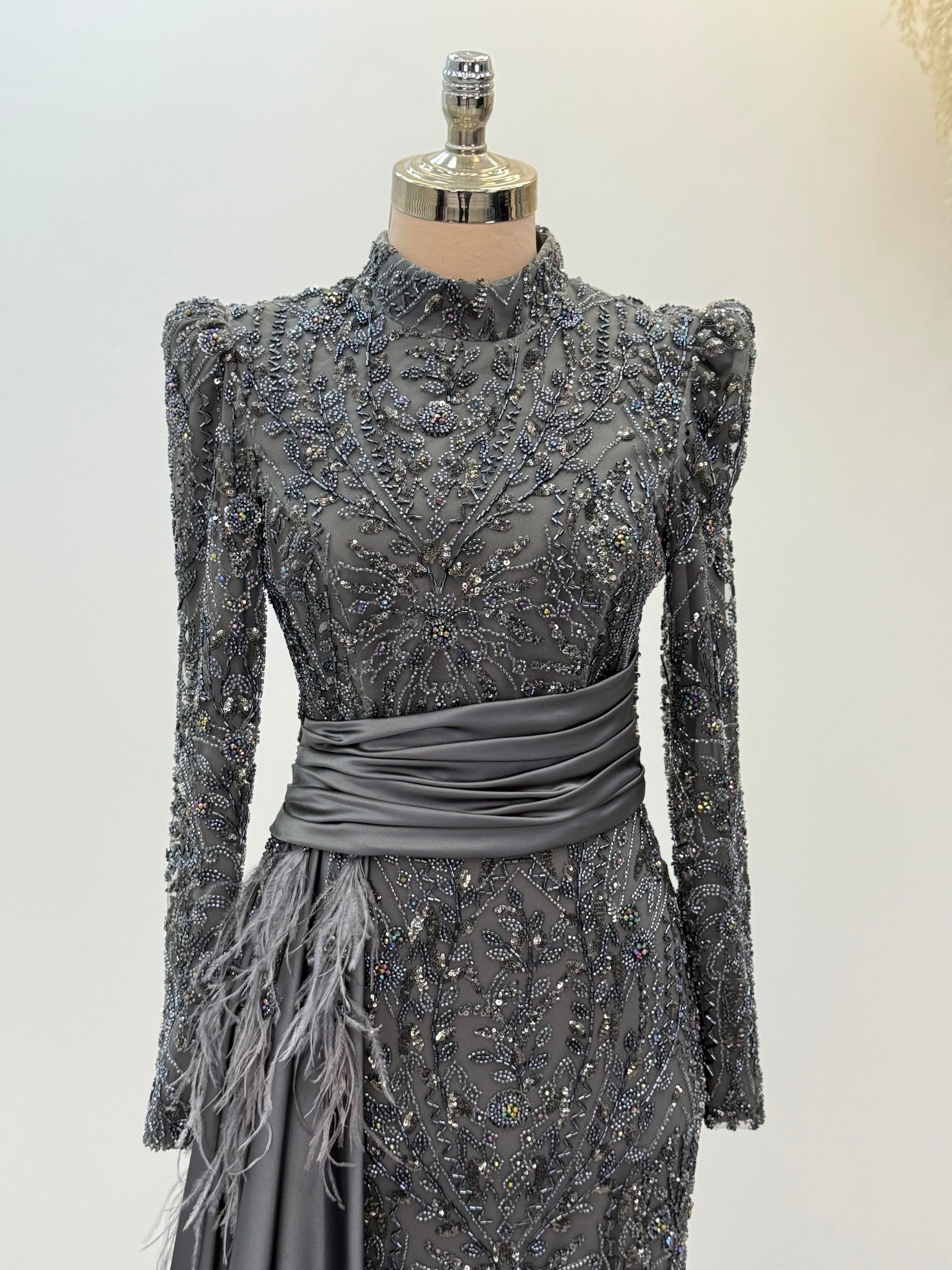 Alessa Evening Dress - Anthracite - view 2