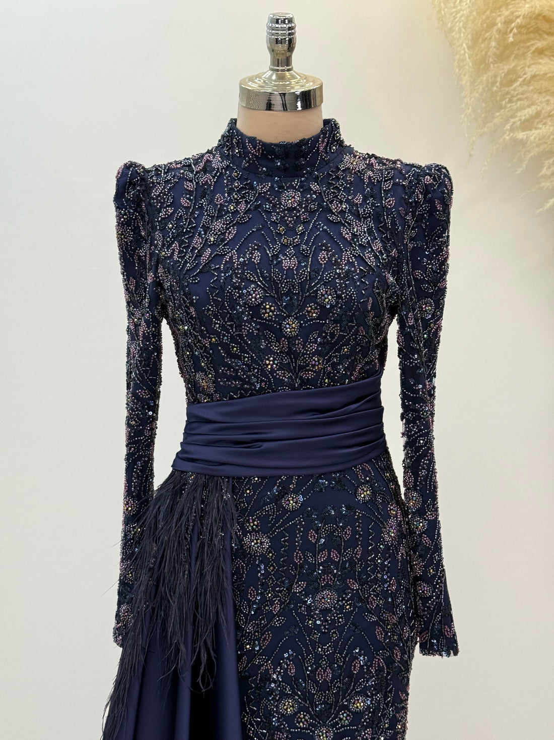 Alessa Evening Dress - Navy - view 2