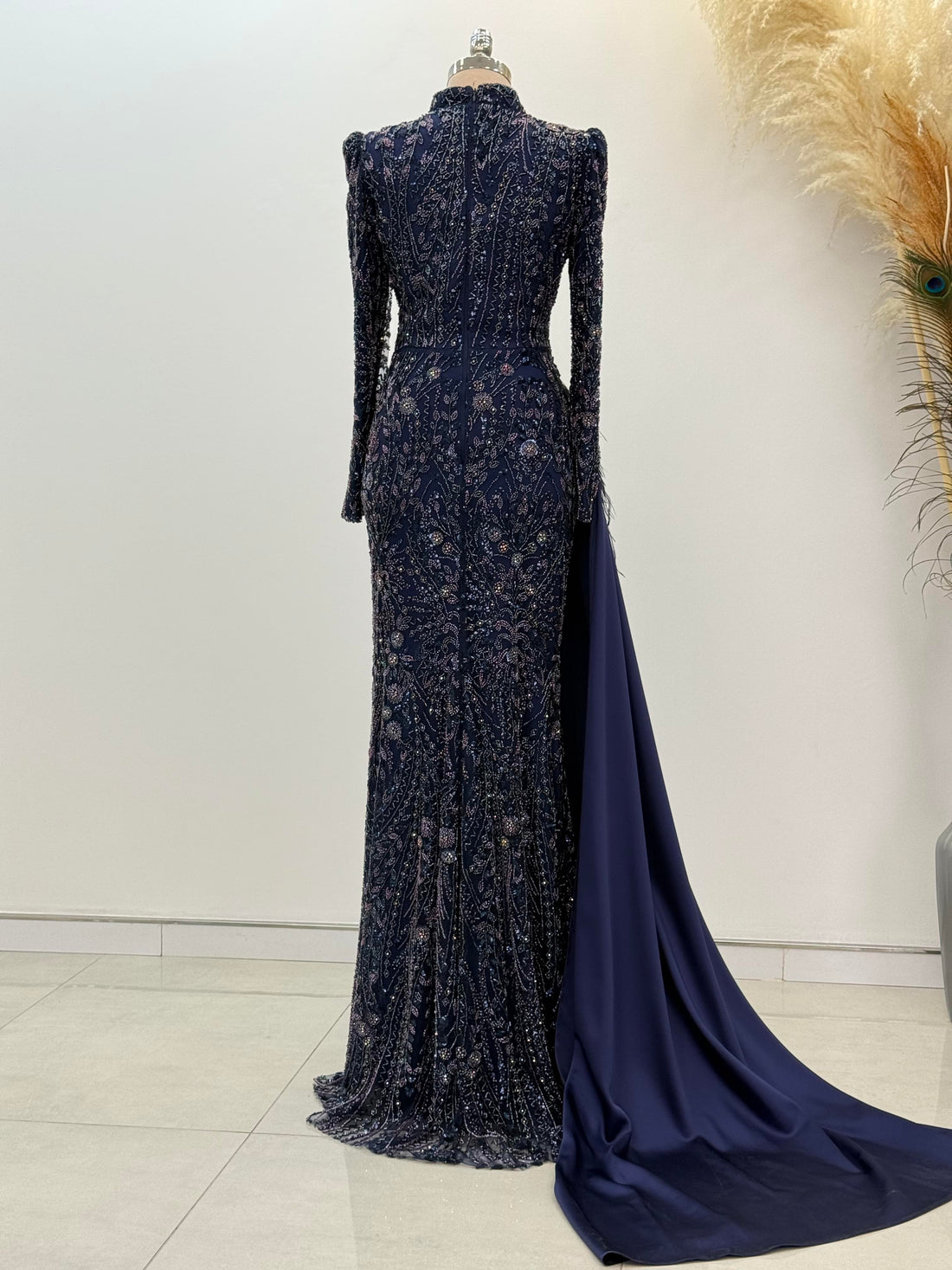 Alessa Evening Dress - Navy - view 4