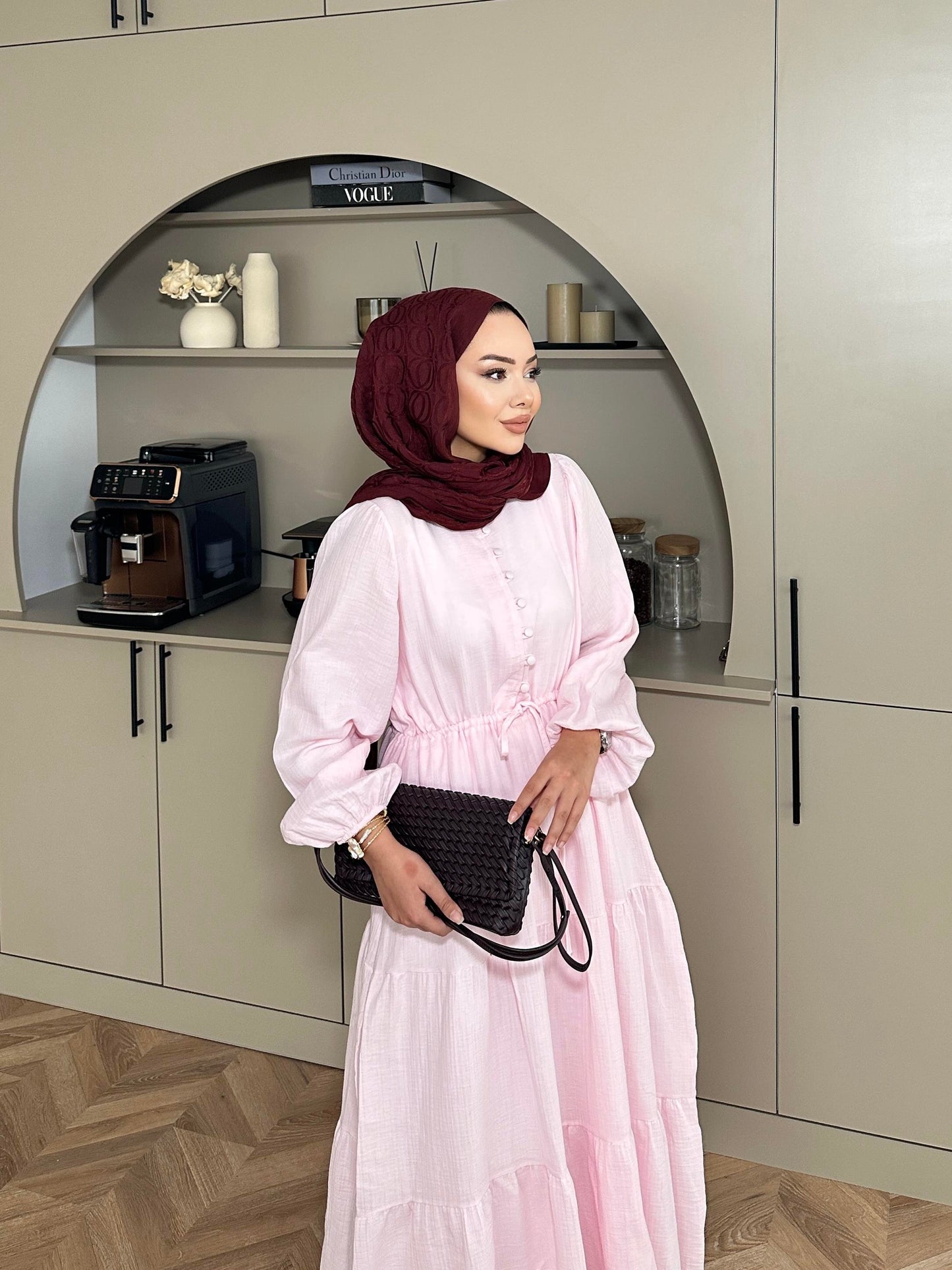 Maxi Muslin Dress – Pink
