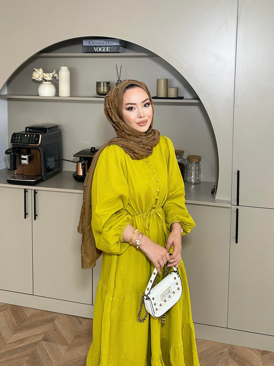 Maxi Muslin Dress- Pistachio