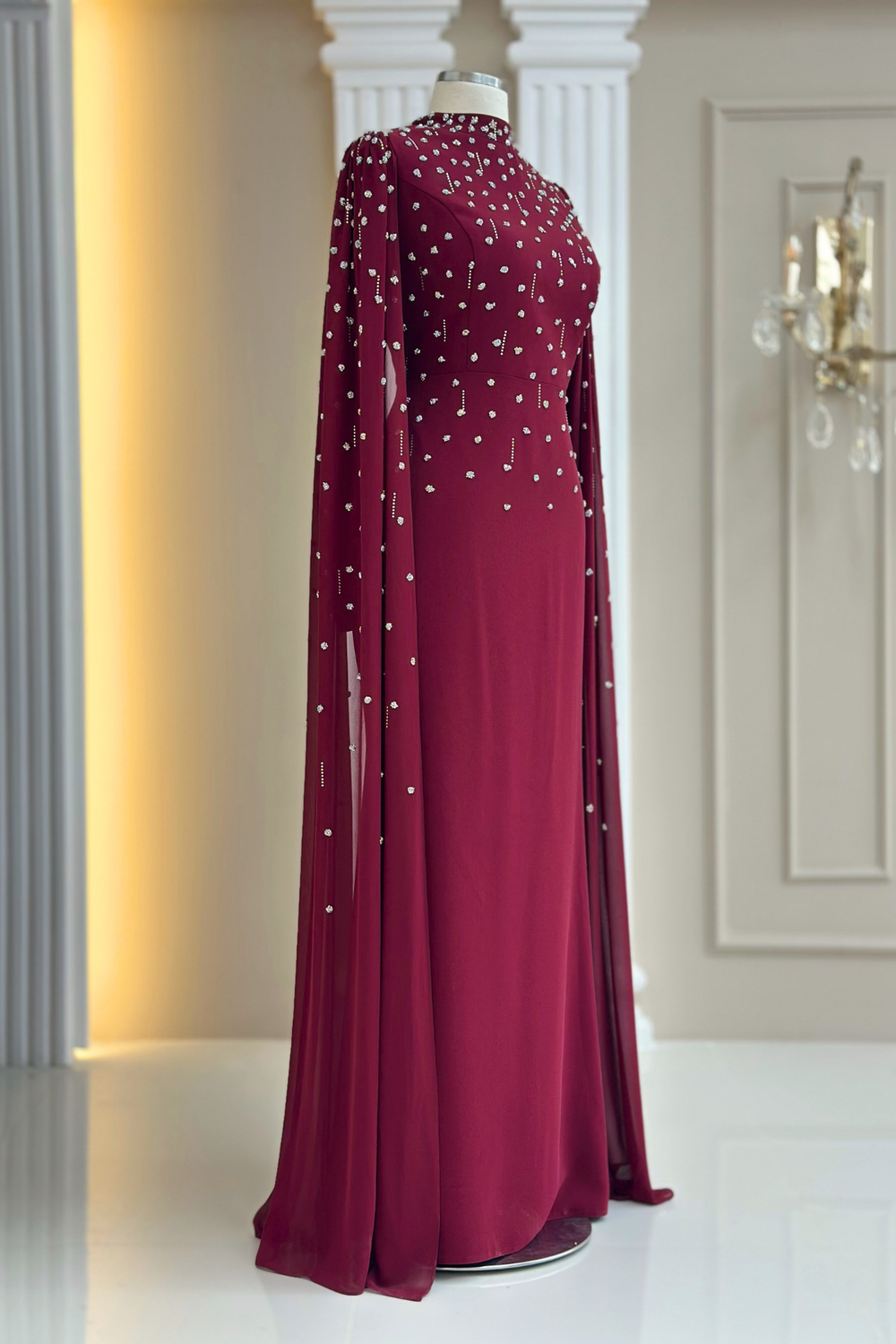 Afra Modest Evening Dress - Burgundy