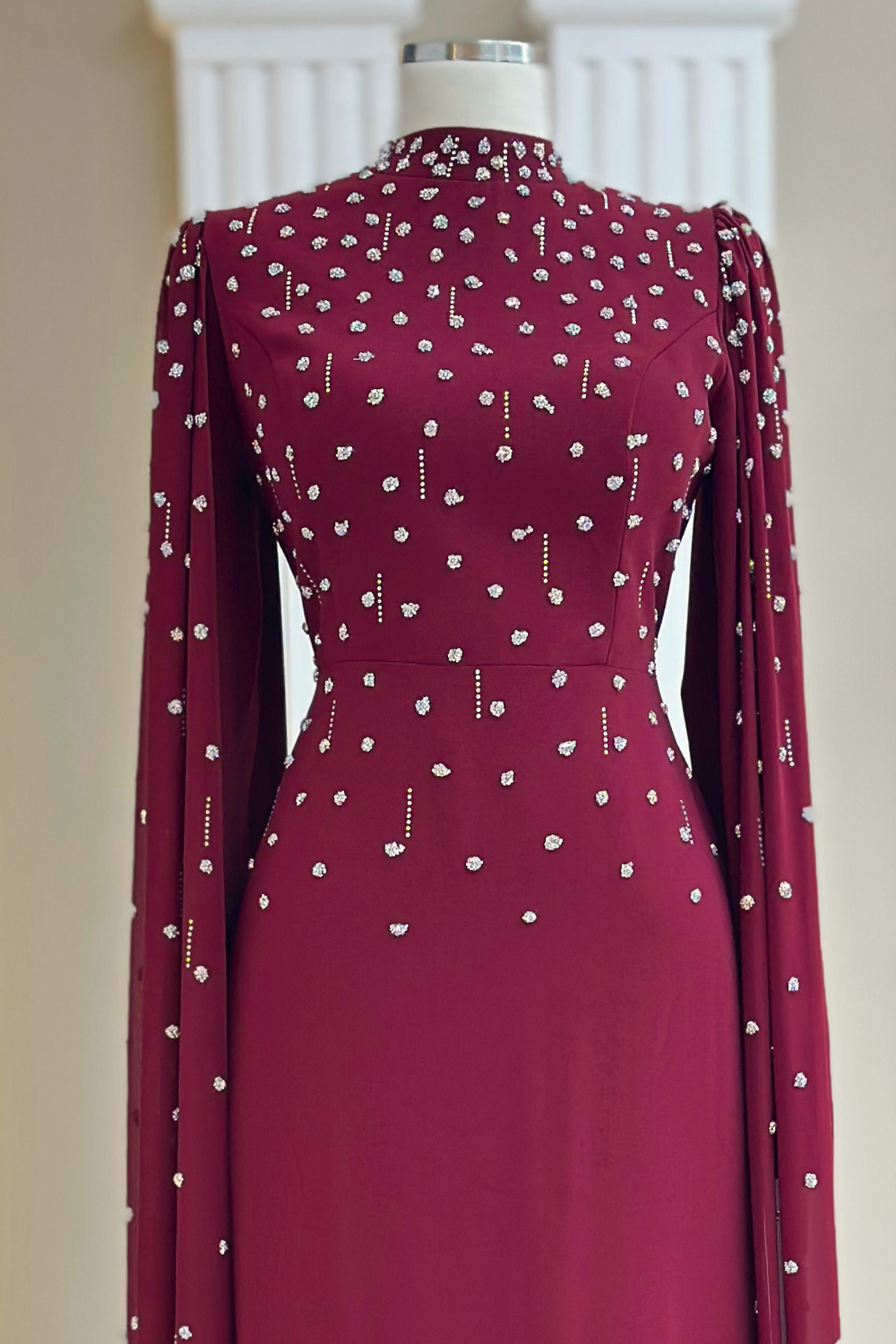 Afra Modest Evening Dress - Burgundy
