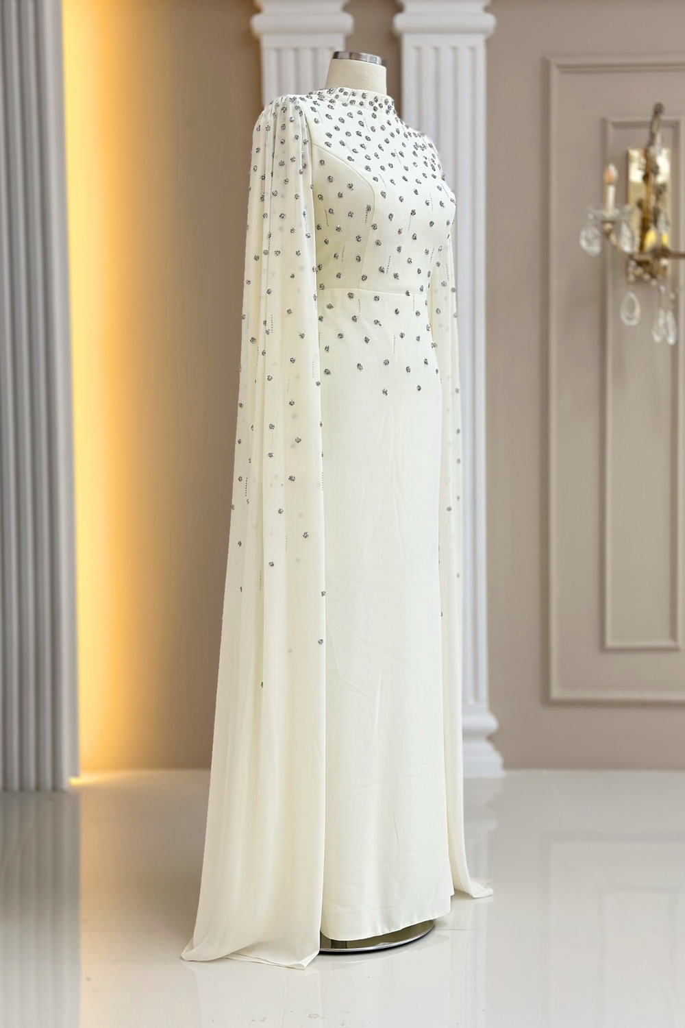 Afra Modest Evening Dress - Ivory
