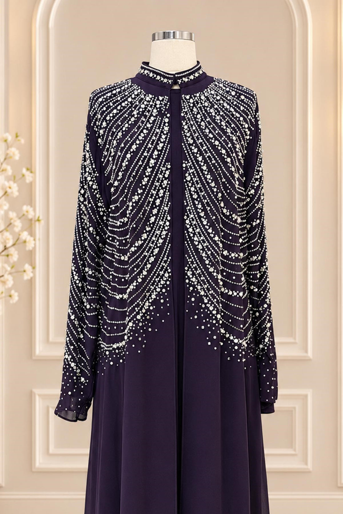 Aşiyan Modest Evening Dress - Plum