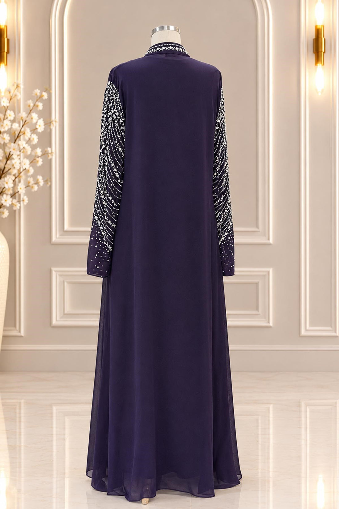 Aşiyan Modest Evening Dress - Plum
