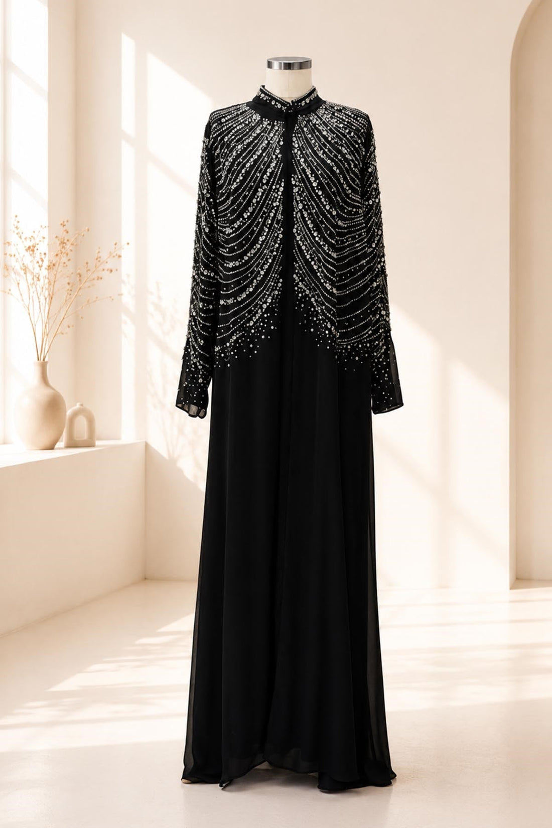 Aşiyan Modest Evening Dress - Black