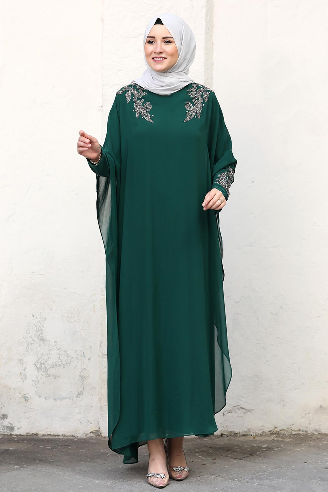 Beste Modest Evening Dress - Emerald