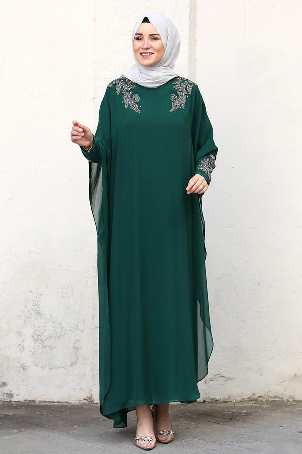 Beste Modest Evening Dress - Emerald