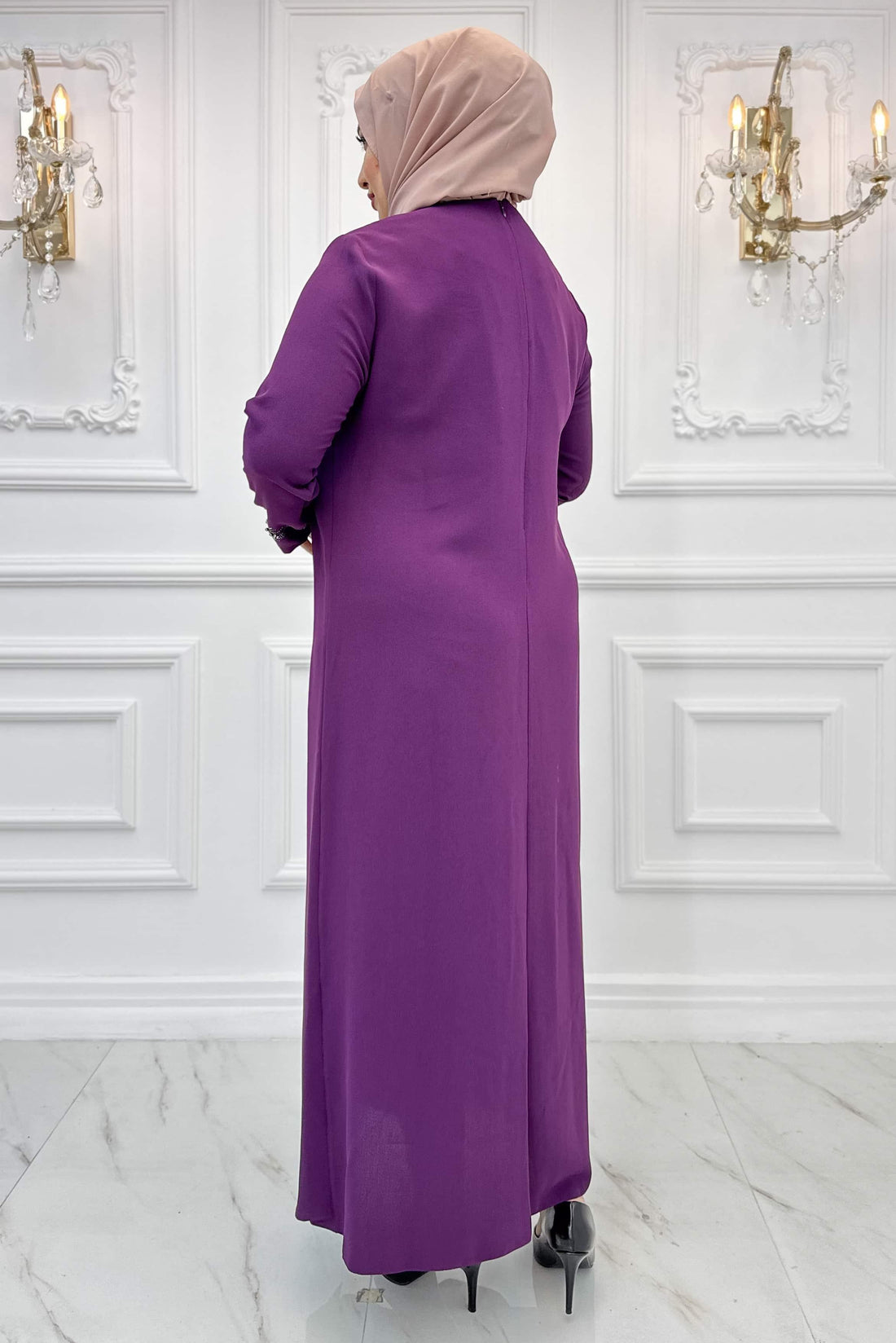 Çiğdem Modest Evening Dress - Plum