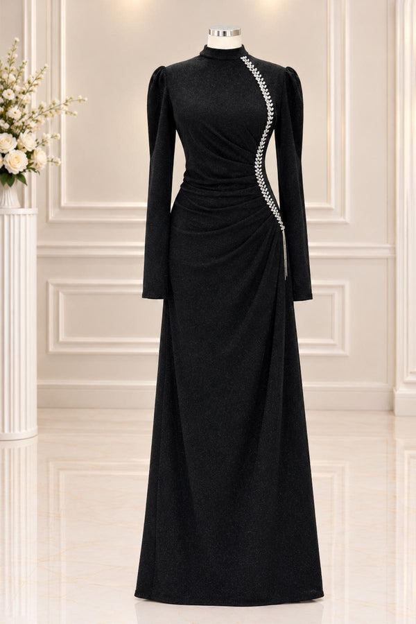 Didem Modest Evening Dress - Black