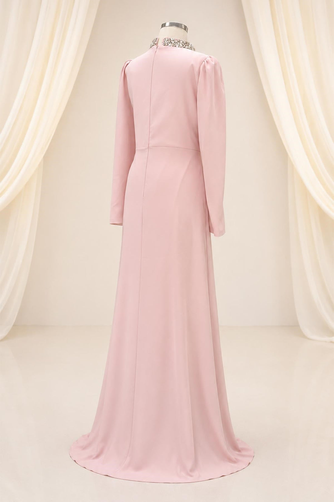Dilem Modest Evening Dress - Blush Pink