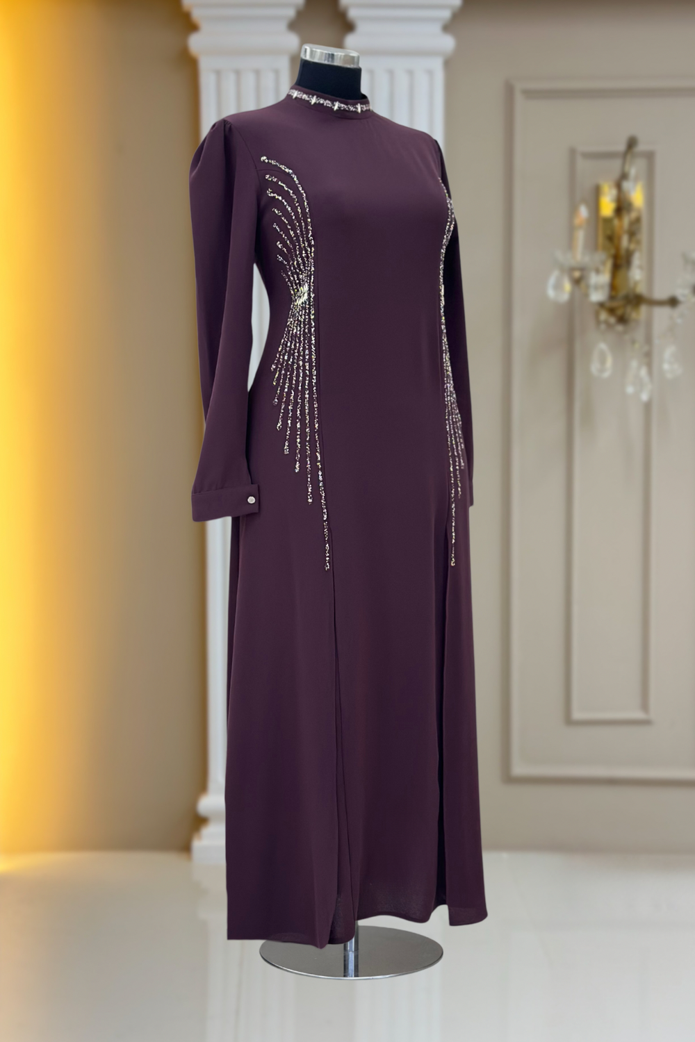 Duru Modest Evening Dress - Violet