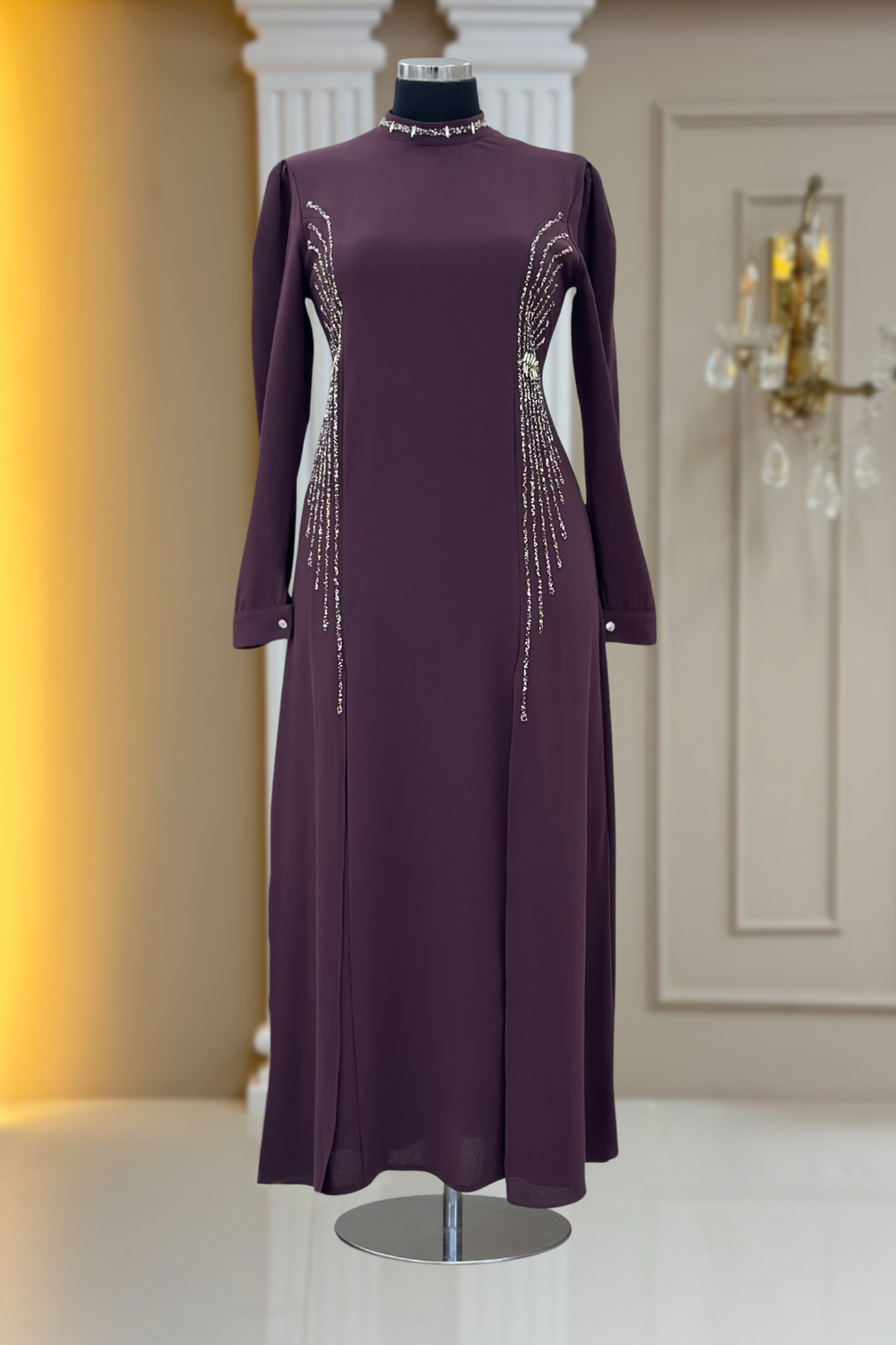 Duru Modest Evening Dress - Violet