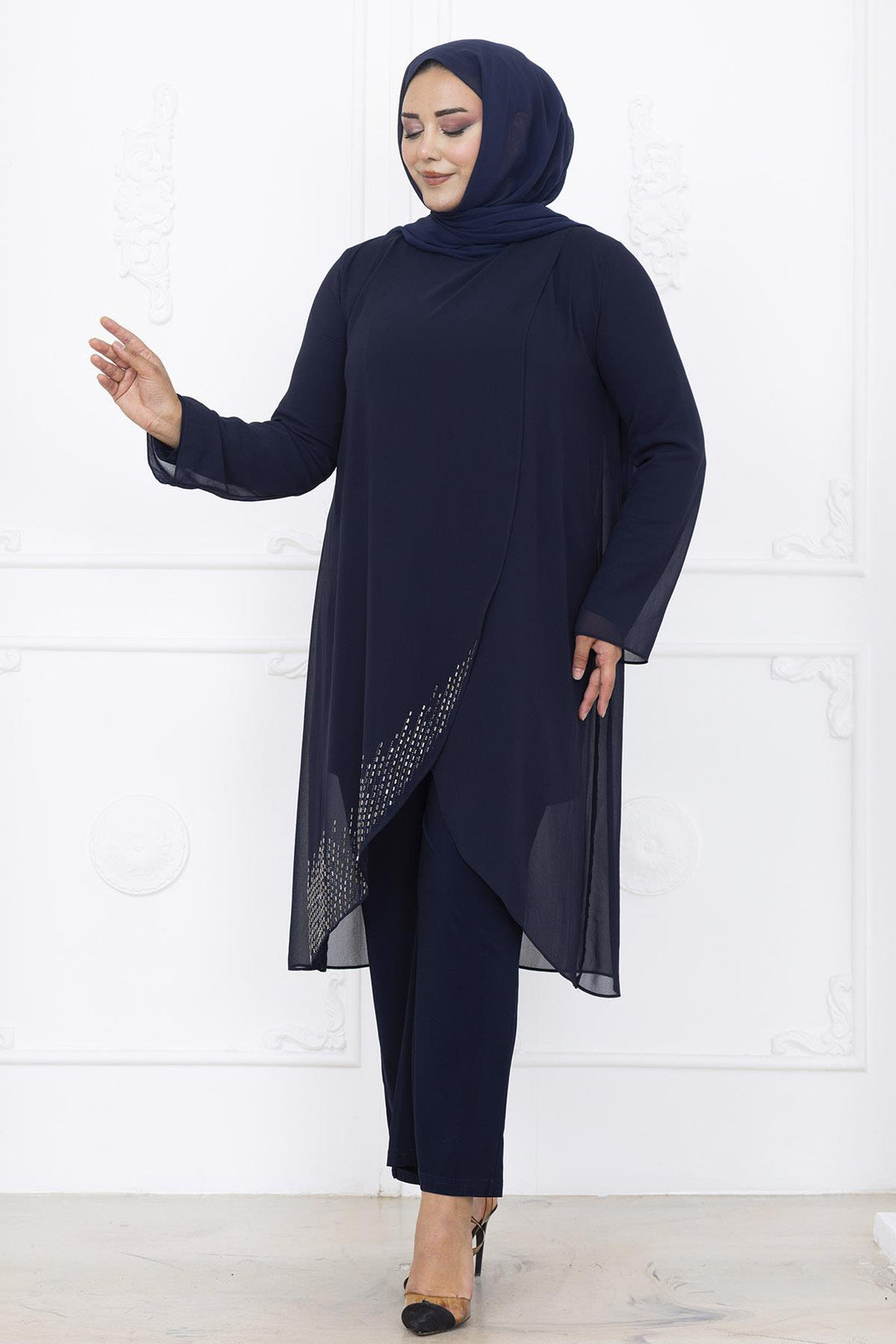 Esin Modest Evening Set - Navy