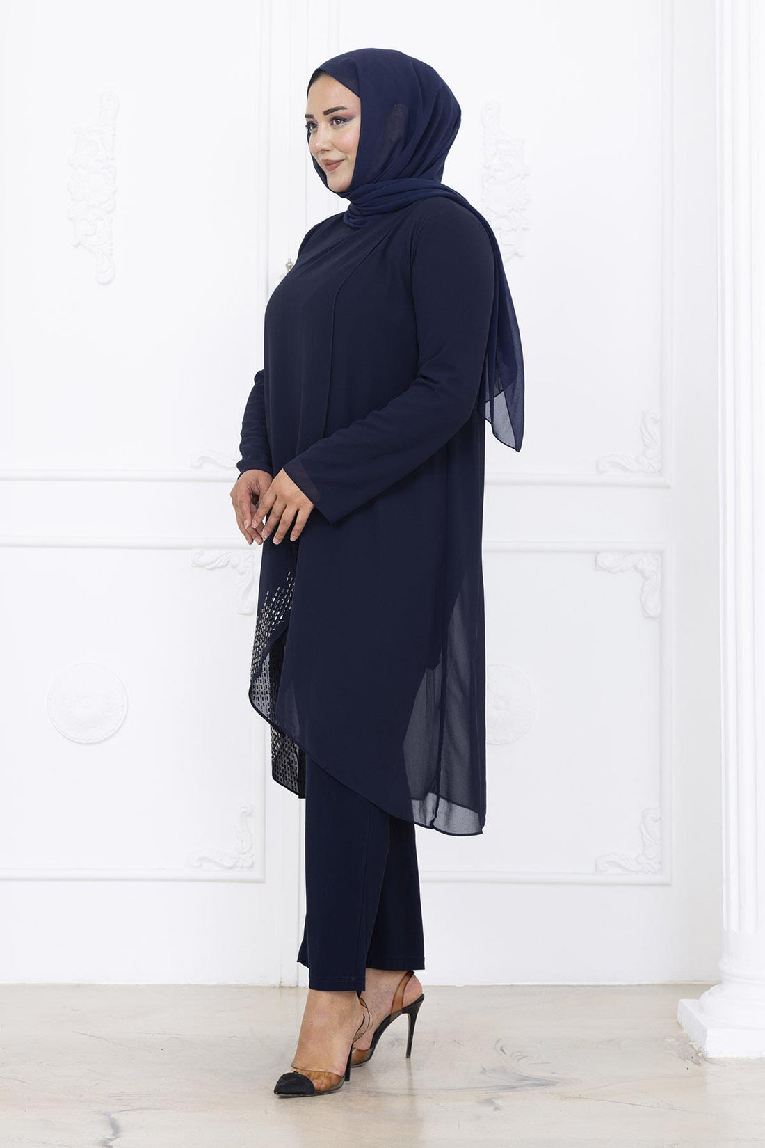 Esin Modest Evening Set - Navy